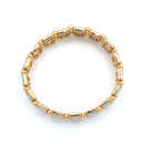 GOLD RECTANGLE GLITTER MEMORY WIRE STRETCH BRACELET