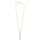GOLD GLITTER BAR PENDANT LONG NECKLACE