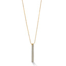 GOLD GLITTER BAR PENDANT LONG NECKLACE