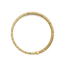 GOLD RHINESTONE CRYSTAL 3 ROW MEMORY COIL WIRE BRACELET