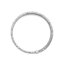 SILVER RHINESTONE CRYSTAL 3 ROW MEMORY COIL WIRE BRACELET