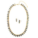 GOLD ABALONE NECKLACE AND EARRINGS SET