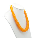 Orange Chunky Resin Beads Necklace