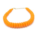 Orange Chunky Resin Beads Necklace