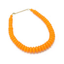 Orange Chunky Resin Beads Necklace
