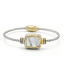 TWO TONE MOTHER OF PEARL CLASSIC CABLE BRACELET