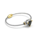 TWO TONE BLACK CRYSTAL CLASSIC CABLE BRACELET