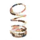 GOLD MIX BEAD MEMORY WIRE BRACELET