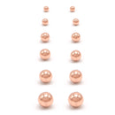 ROSE GOLD GRADUATED SET OF 6 STUD EARRINGS