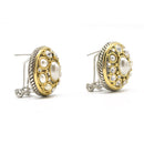 TWO TONE CREAM PEARL EARRINGS