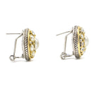 TWO TONE CREAM PEARL EARRINGS