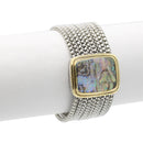 TWO TONE MULTI STRANDS ABALONE BRACELET