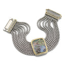 TWO TONE MULTI STRANDS ABALONE BRACELET