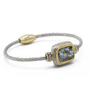 TWO TONE ABALONE CLASSIC CABLE BRACELET12506BR-AB  FD7
