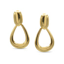 God Teardrop Clip-On Earrings