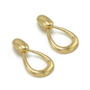 God Teardrop Clip-On Earrings