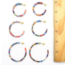MULTICOLOR 3 PAIR HOOP EARRINGS SET
