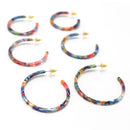 MULTICOLOR 3 PAIR HOOP EARRINGS SET