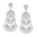 SILVER FILIGREE LIGHT WEIGHT EARRINGS