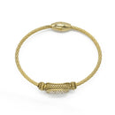 GOLD PAVE CRYSTAL ENGRAVED CLASSIC CABLE BRACELET