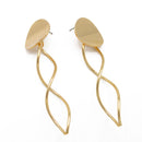GOLD DROP STUD EARRINGS