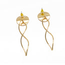 GOLD DROP STUD EARRINGS