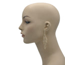 RHINESTONES CRYSTAL GOLD TASSEL DROP EARRINGS