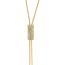 GOLD CRYSTAL LONG TASSEL NECKLACE