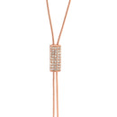 ROSE GOLD CRYSTAL LONG TASSEL NECKLACE