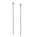 SILVER RHINESTONE DROP EARRINGS