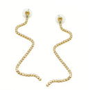 GOLD RHINESTONE DROP EARRINGS