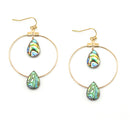 GOLD ABALONE TEARDROP EARRINGS