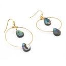 GOLD ABALONE TEARDROP EARRINGS