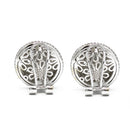 TURQUOISE TWO TONE ROUND EARRINGS