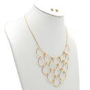 GOLD NECKLACE AND EARRINGS SET