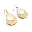 TWO TONE TEARDROP EARRINGS