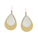 TWO TONE TEARDROP EARRINGS