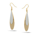 TWO TONE TEARDROP EARRINGS