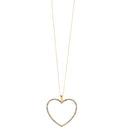 GOLD CRYSTAL HEART NECKLACE