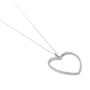 SILVER CRYSTAL HEART NECKLACE