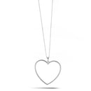 SILVER CRYSTAL HEART NECKLACE