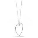 SILVER CRYSTAL HEART NECKLACE