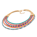 MULTI COLOR BEADS LAYER NECKLACE