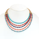 MULTI COLOR BEADS LAYER NECKLACE