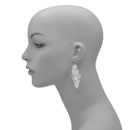 SILVER HEART FILIGREE CHANDELIER DROP EARRINGS