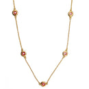 GOLD  RED EYE LONG NECKLACE