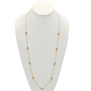 GOLD  RED EYE LONG NECKLACE