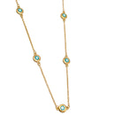 GOLD TURQUOISE EYE LONG NECKLACE