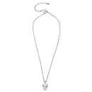 SILVER CRYSTAL HEART PENDANT NECKLACE WITH GIFT BOX