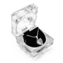SILVER CRYSTAL HEART PENDANT NECKLACE WITH GIFT BOX